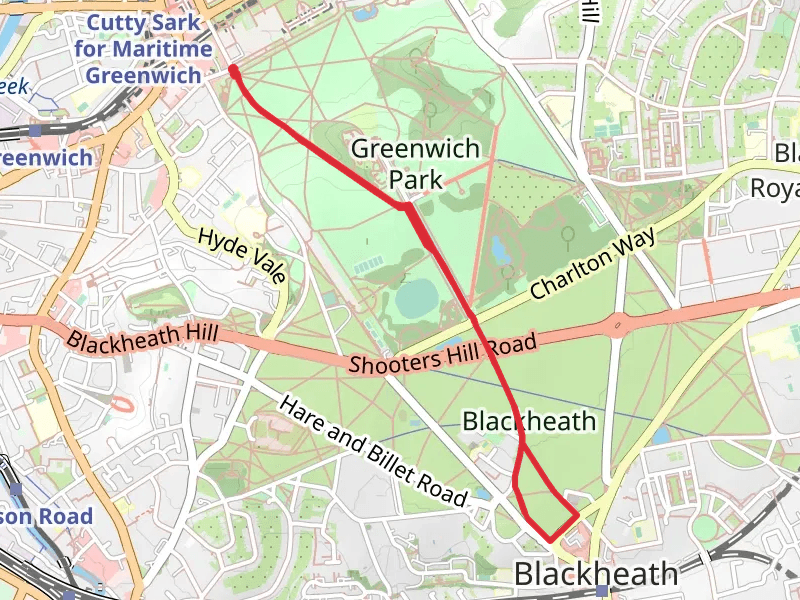 Blackheath via Greenwich Meridian Walk