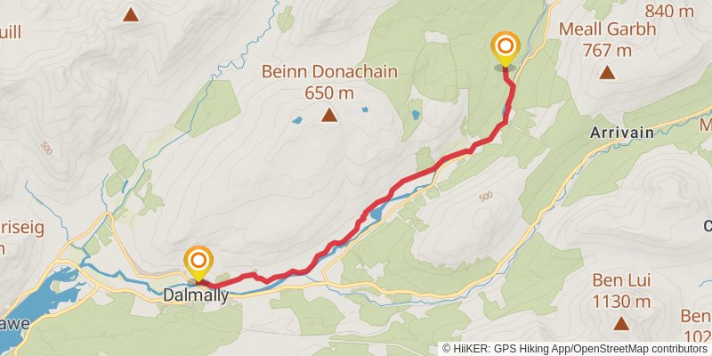 St Columba's Way stage 7 Map
