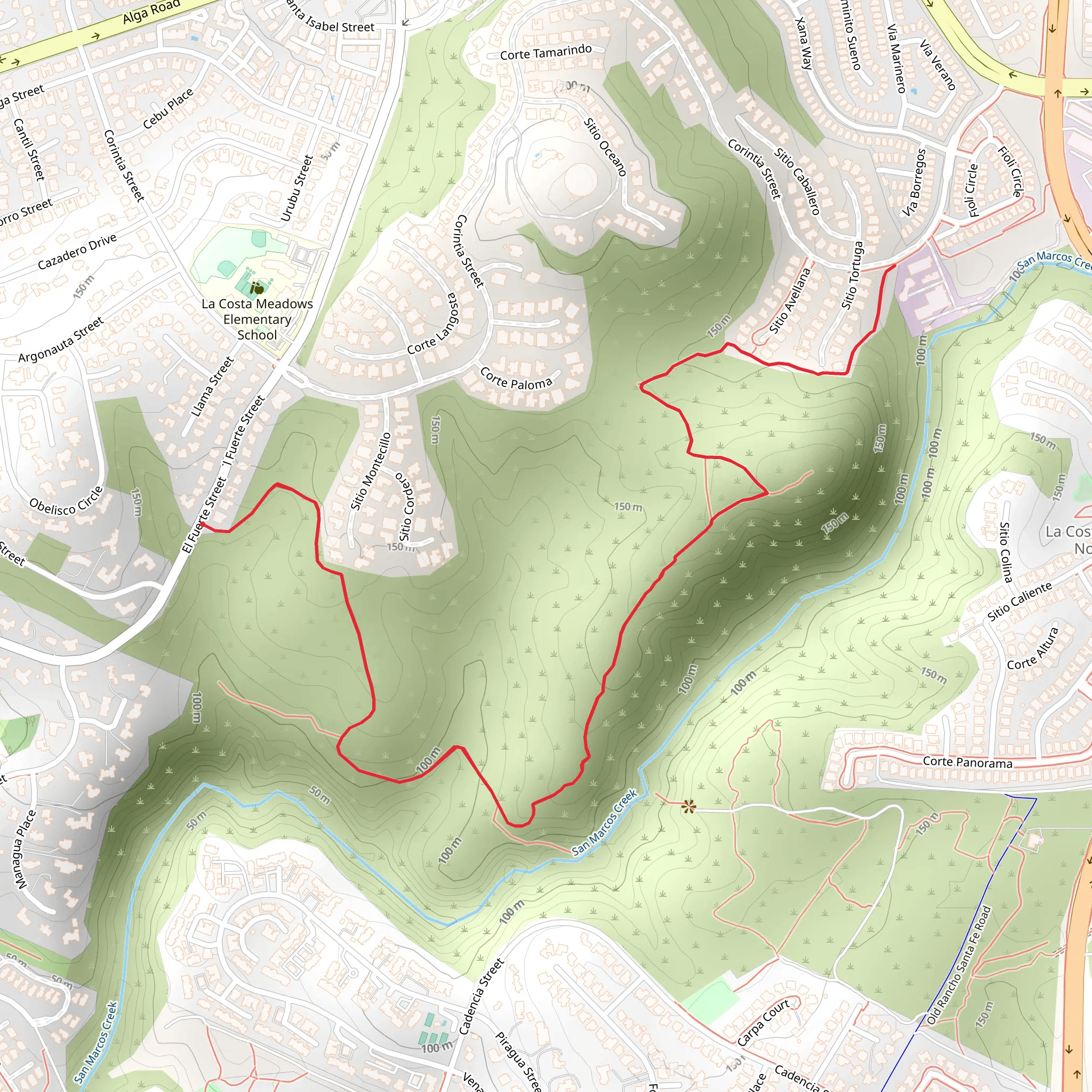 El Fuerte Street mobile static map