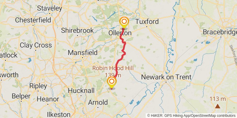 St Bernard's Way stage 12 Map