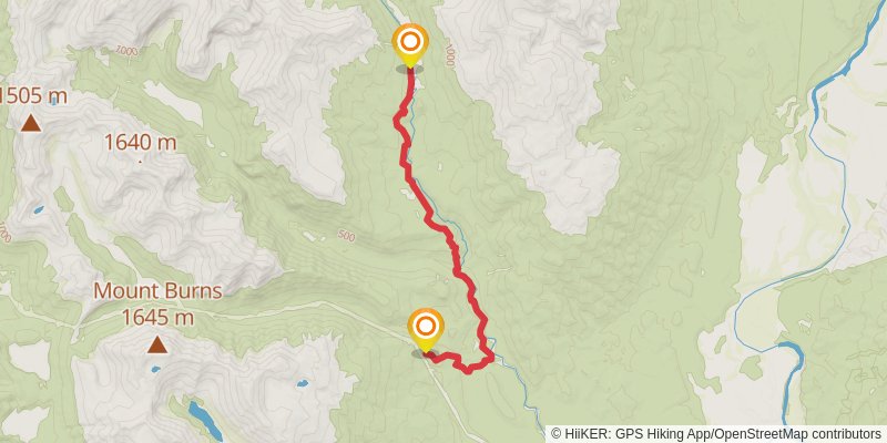North Borland Track stage 1 Map