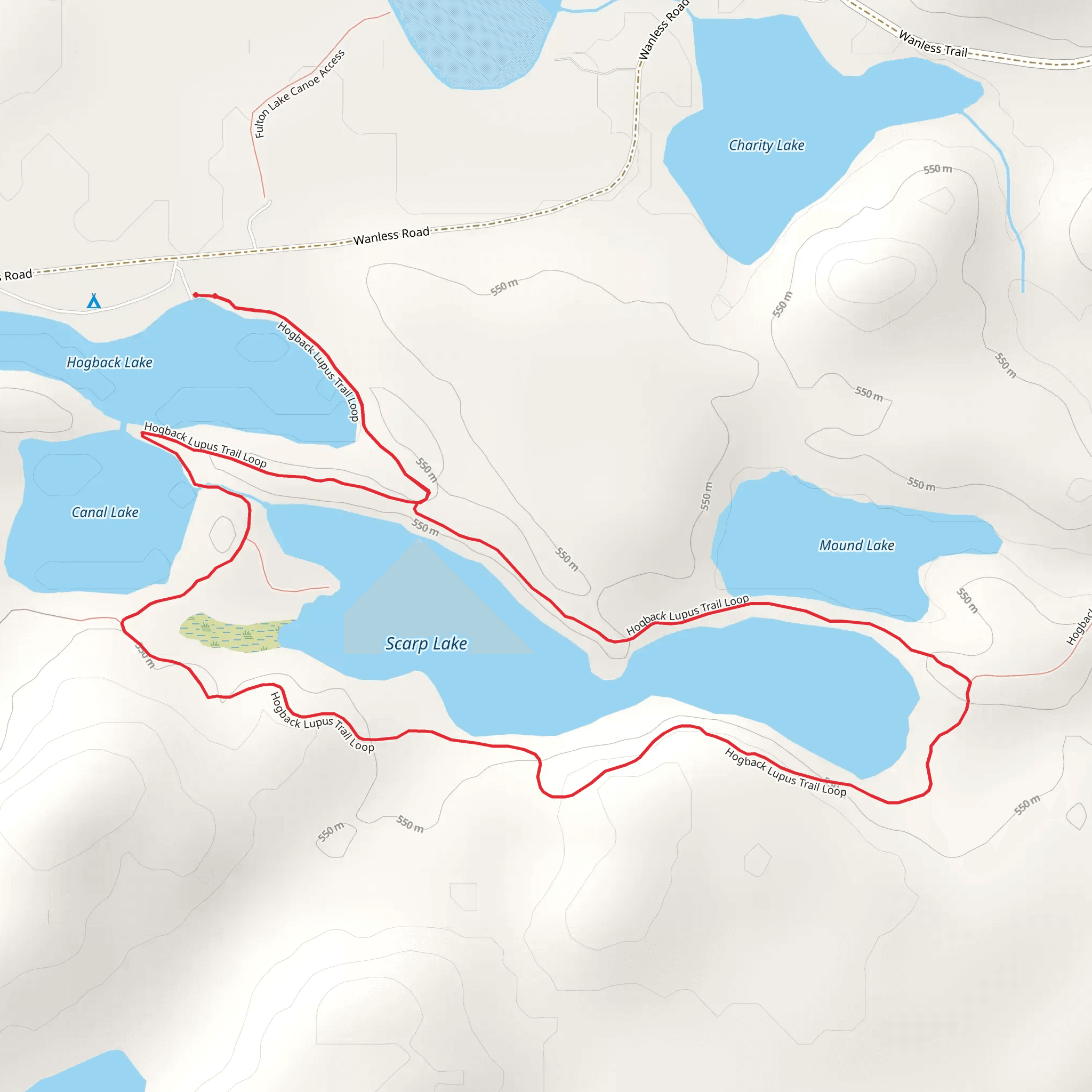 Hogback Lupus Trail Loop mobile static map