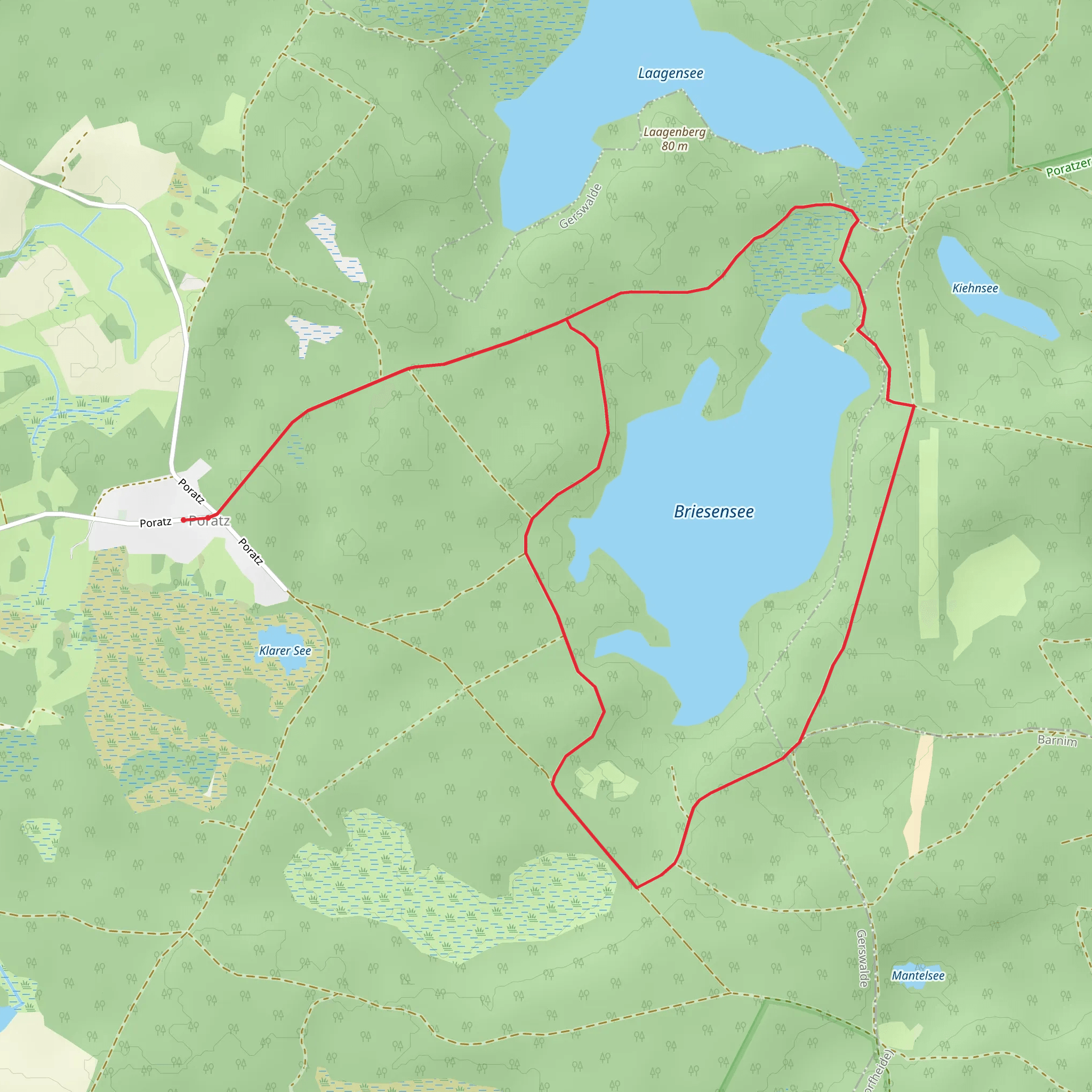 Briesensee Loop mobile static map