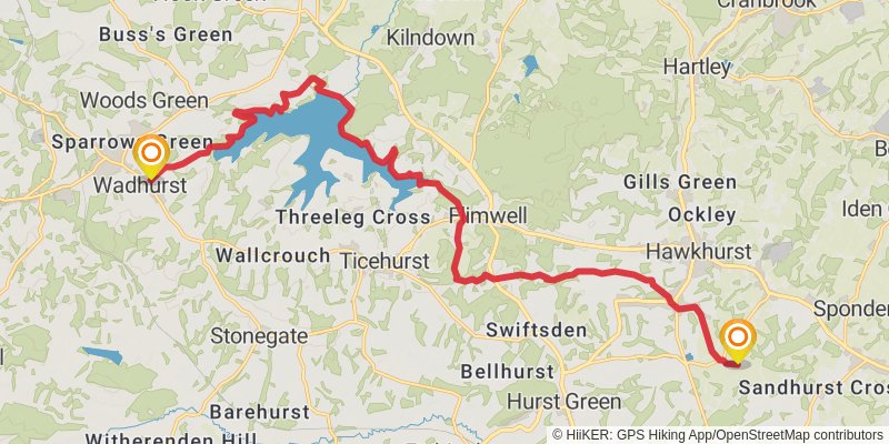 Castles of Sussex Walk stage 6 Map