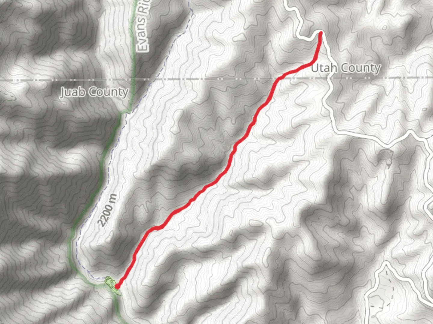 An image depicting the trail Beer Canyon Trail and its surrounding area.