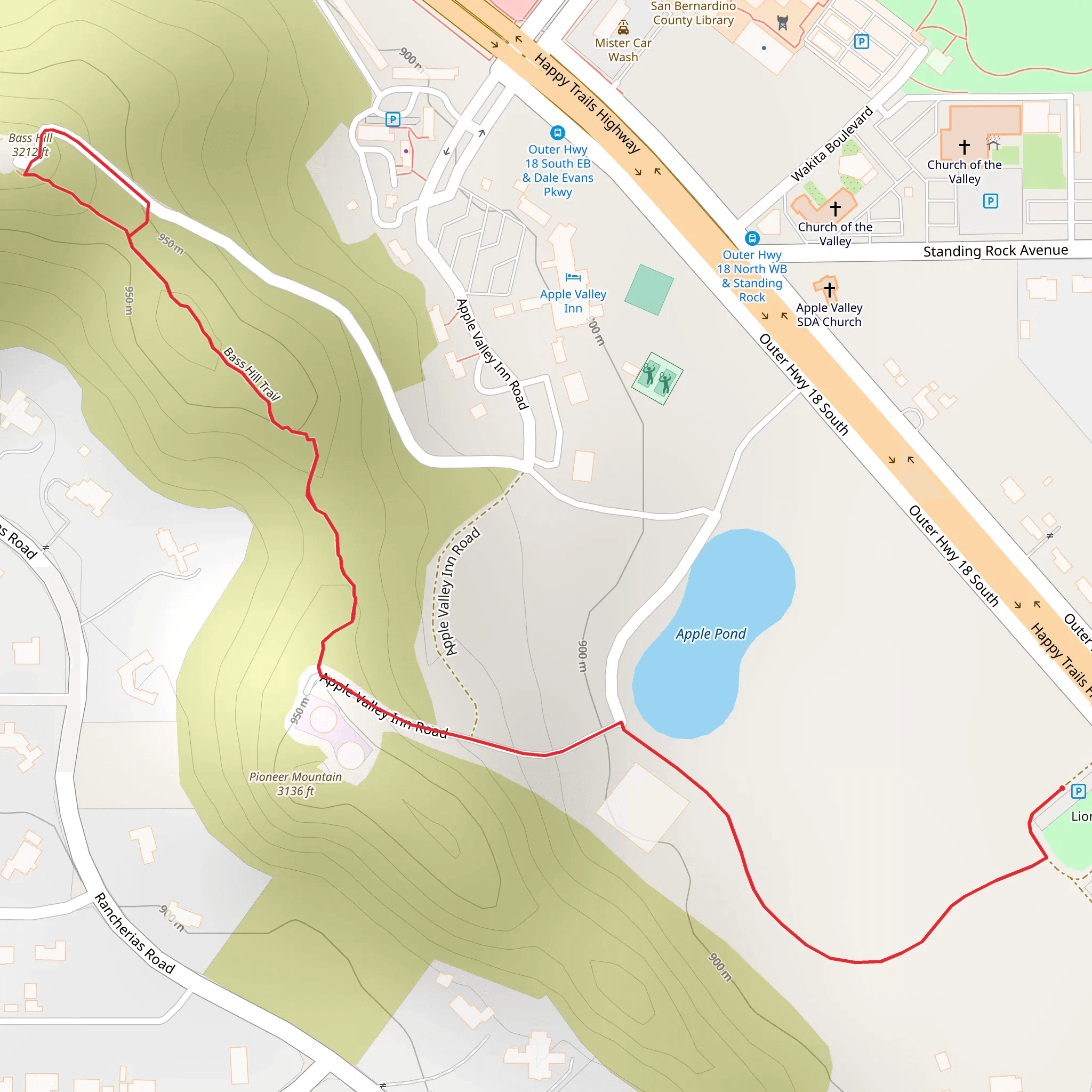 Bass Hill mobile static map