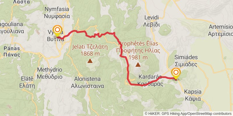 E4 - Peloponnes stage 6 Map