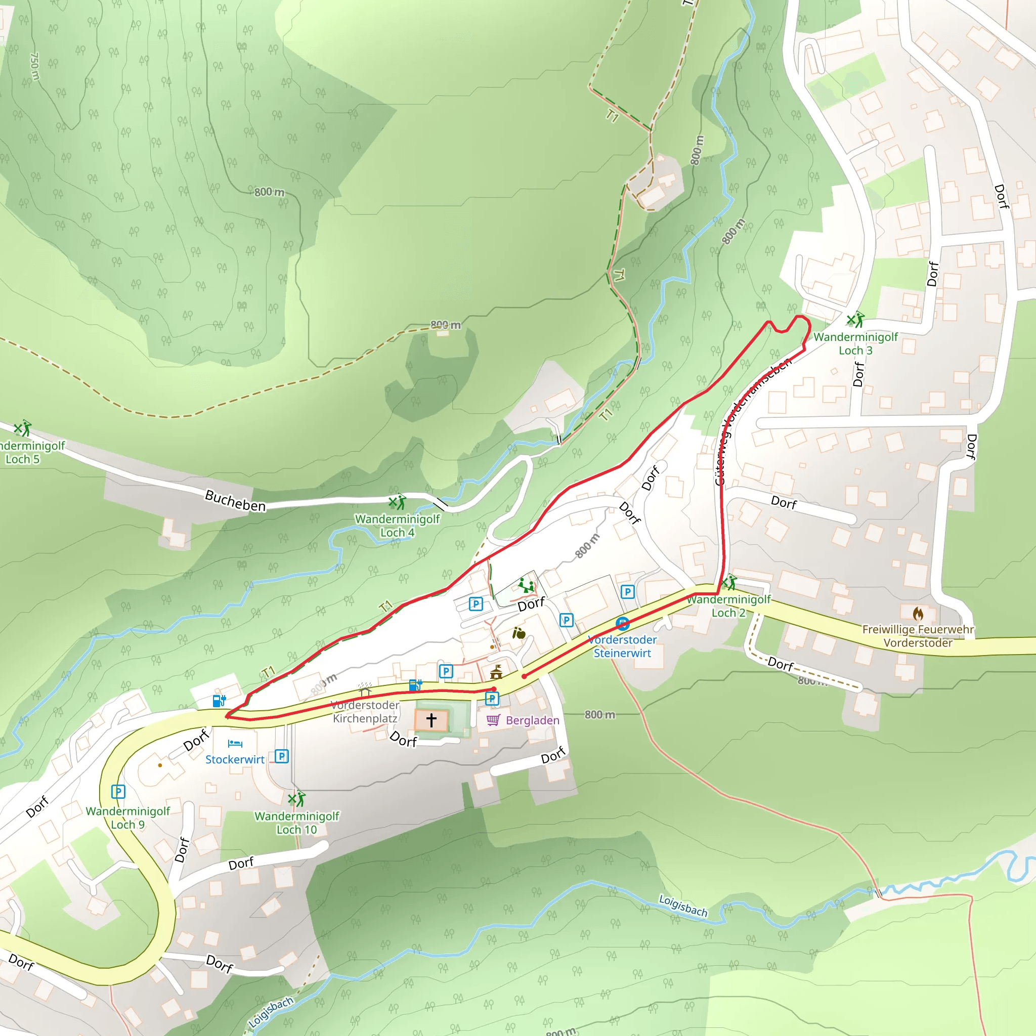 Vorderstoder Village Loop mobile static map