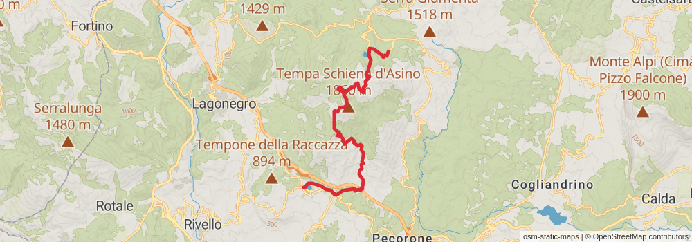 Sentiero Italia - Calabria Section stage 27 Map