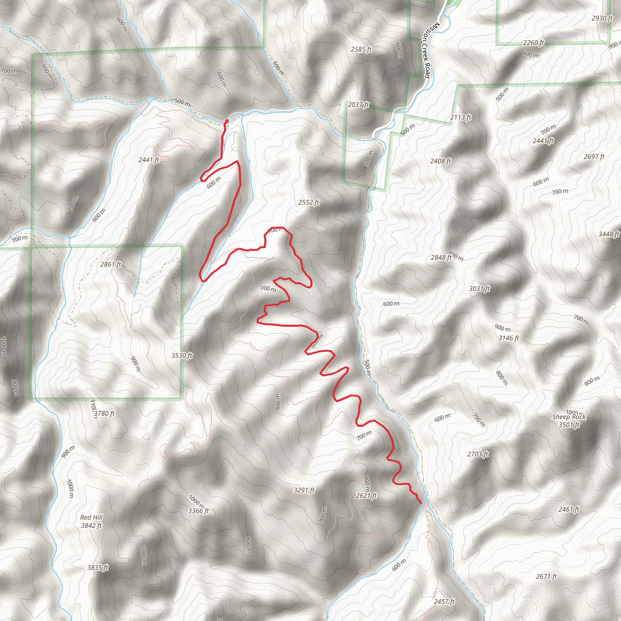 Red Devil Trail mobile static map