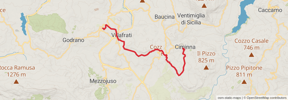 Sentiero Italia - Sicily Section stage 29 Map
