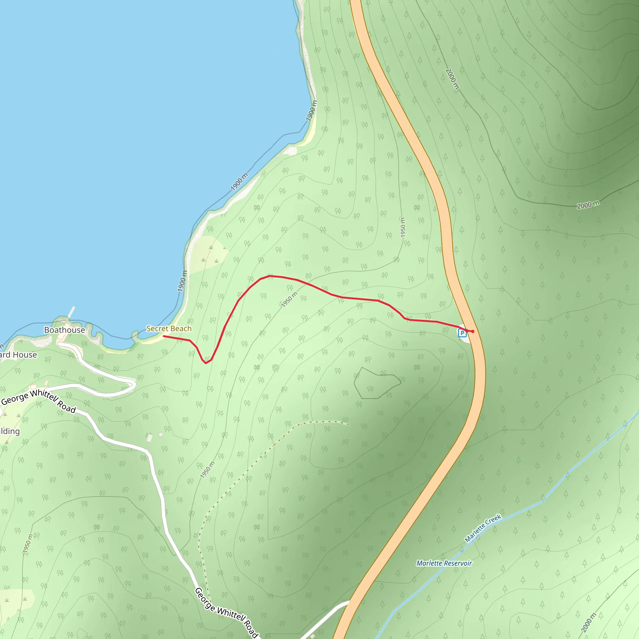 Secret Beach mobile static map