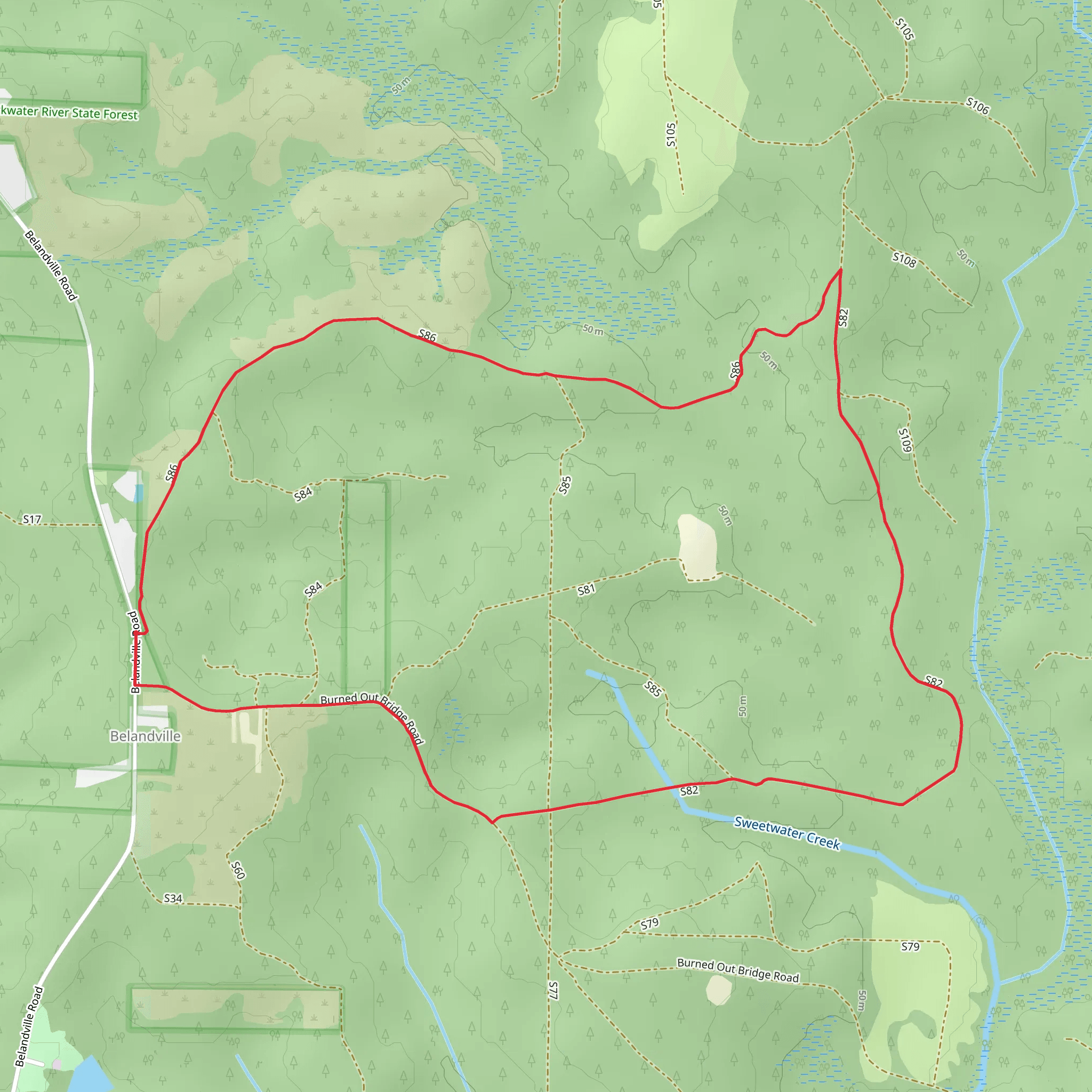 Reedy Creek Loop mobile static map