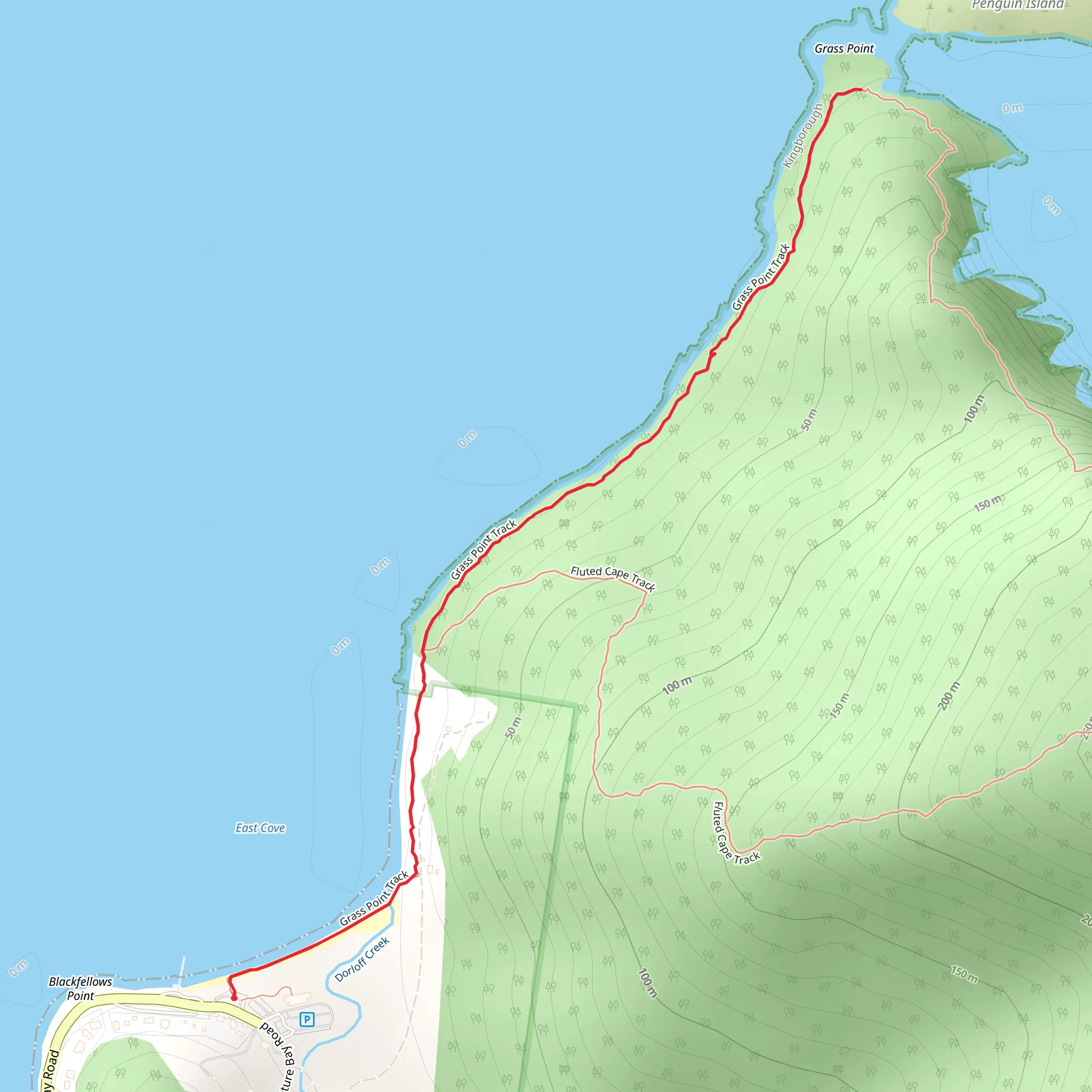 Grass Point Track mobile static map