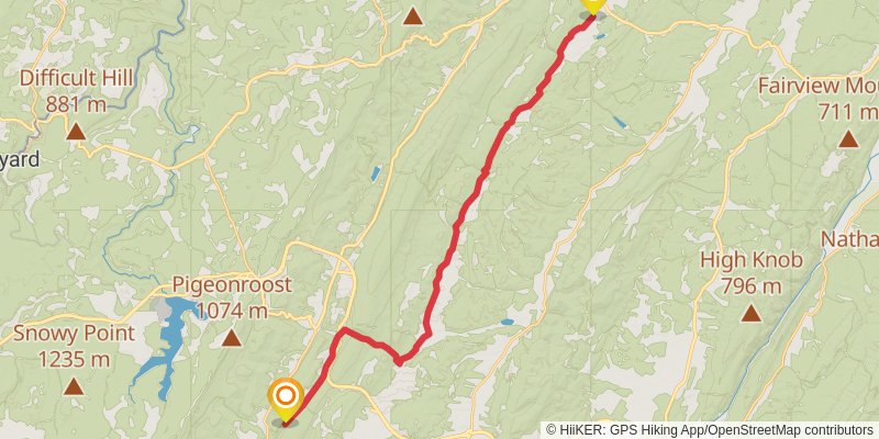 American Discovery Trail - East stage 16 Map