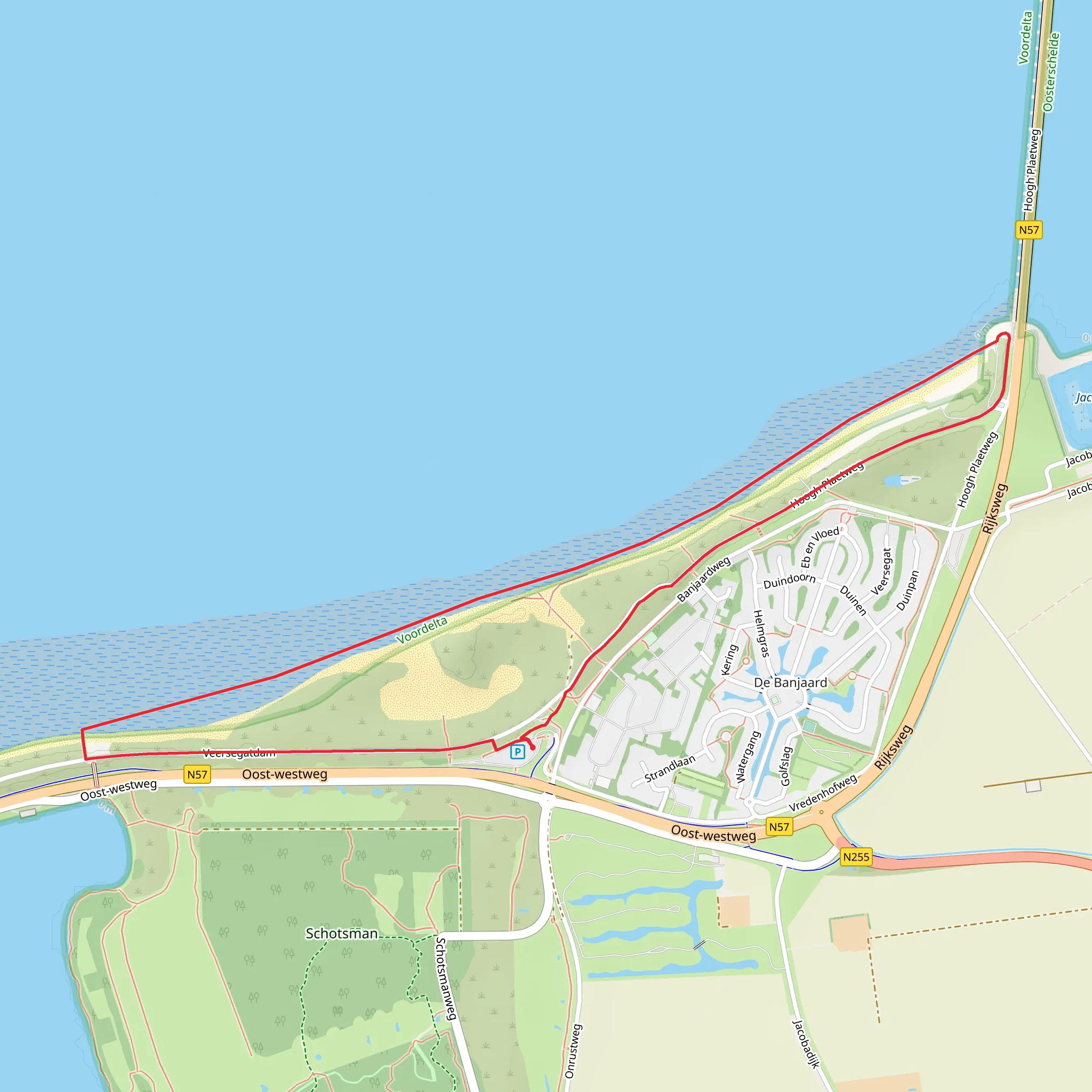 De Banjaard Loop mobile static map