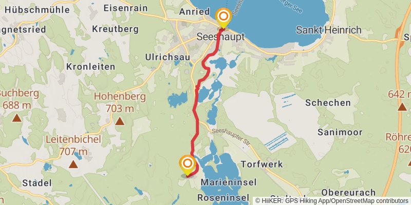 Heilige Landschaft Pfaffenwinkel - Ostschleife alt 2 Map