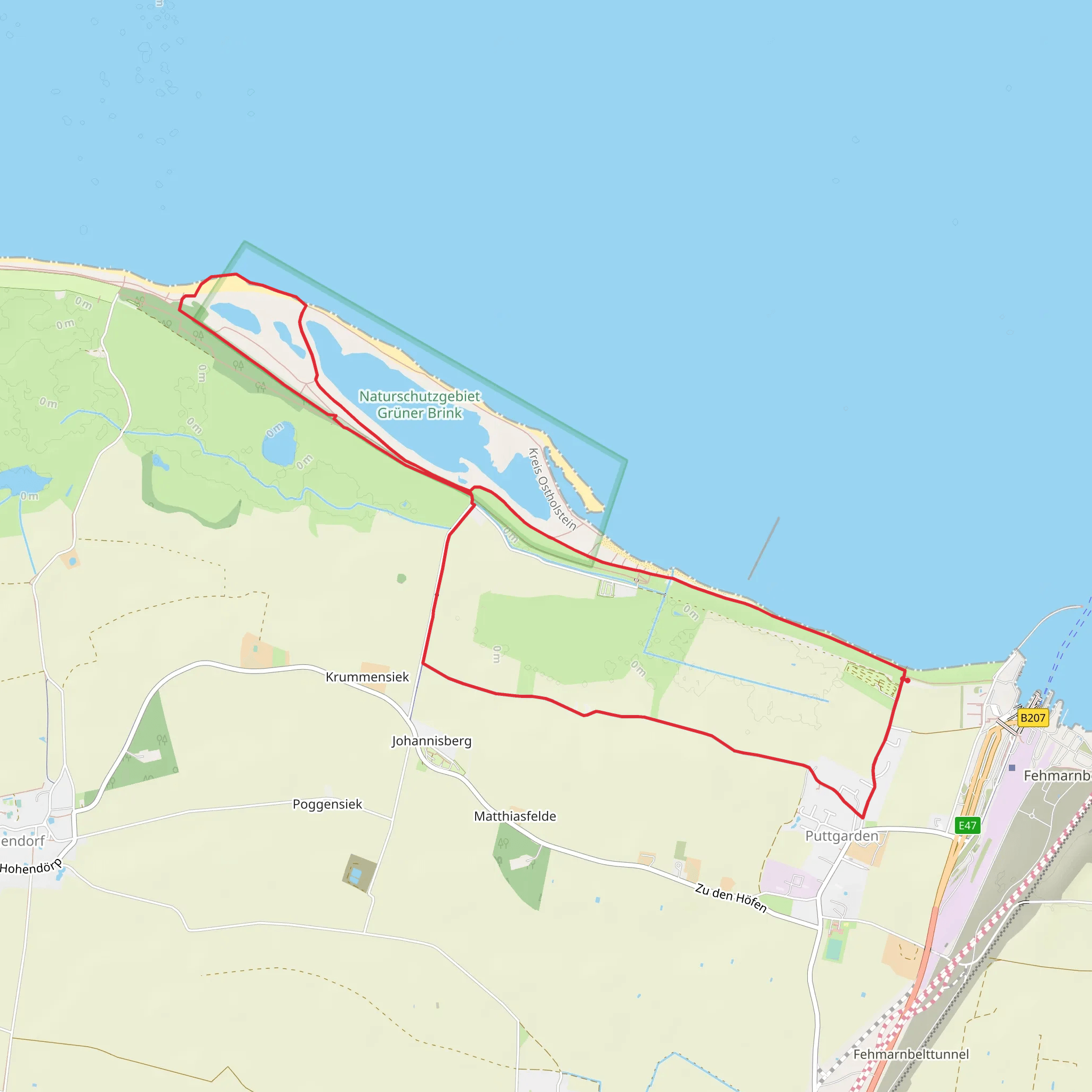 Puttgarden West mobile static map