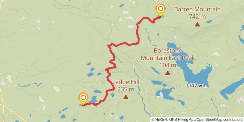 Appalachian Trail - Maine stage 17 Map