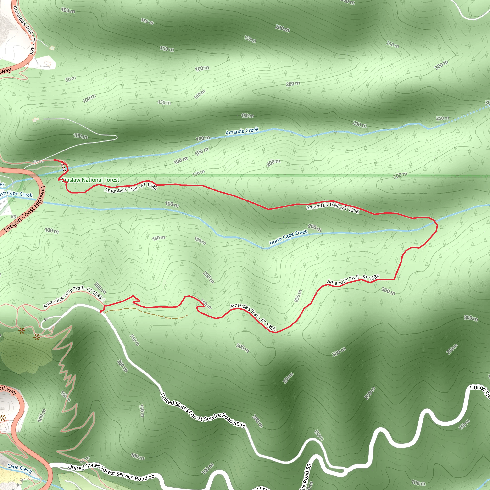 Amanda's Trail mobile static map