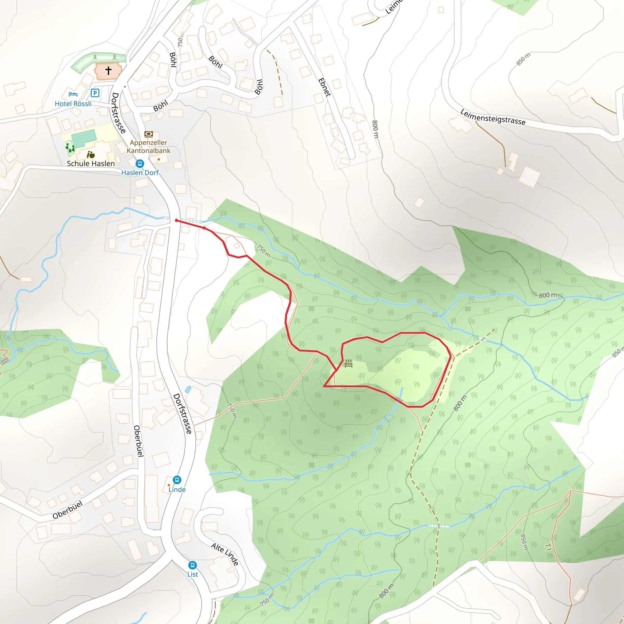 Schlatt - Haslen Loop Trail mobile static map