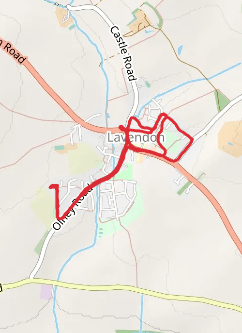 Milton Keynes - W9 Sat Walk Run - Walk Run (2.5k mobile static map