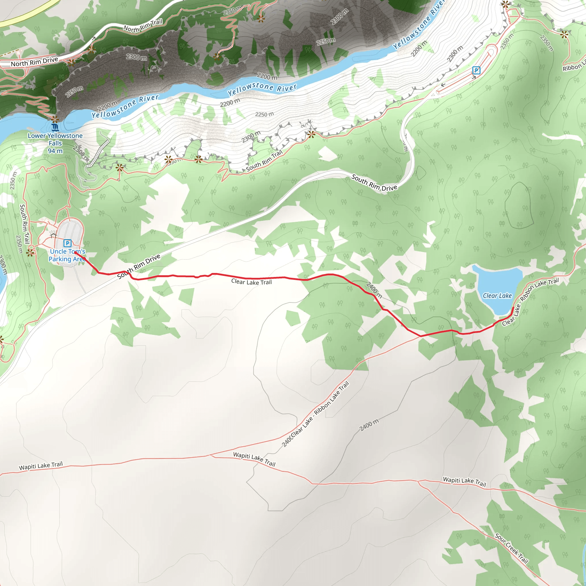 Clear Lake Trail mobile static map