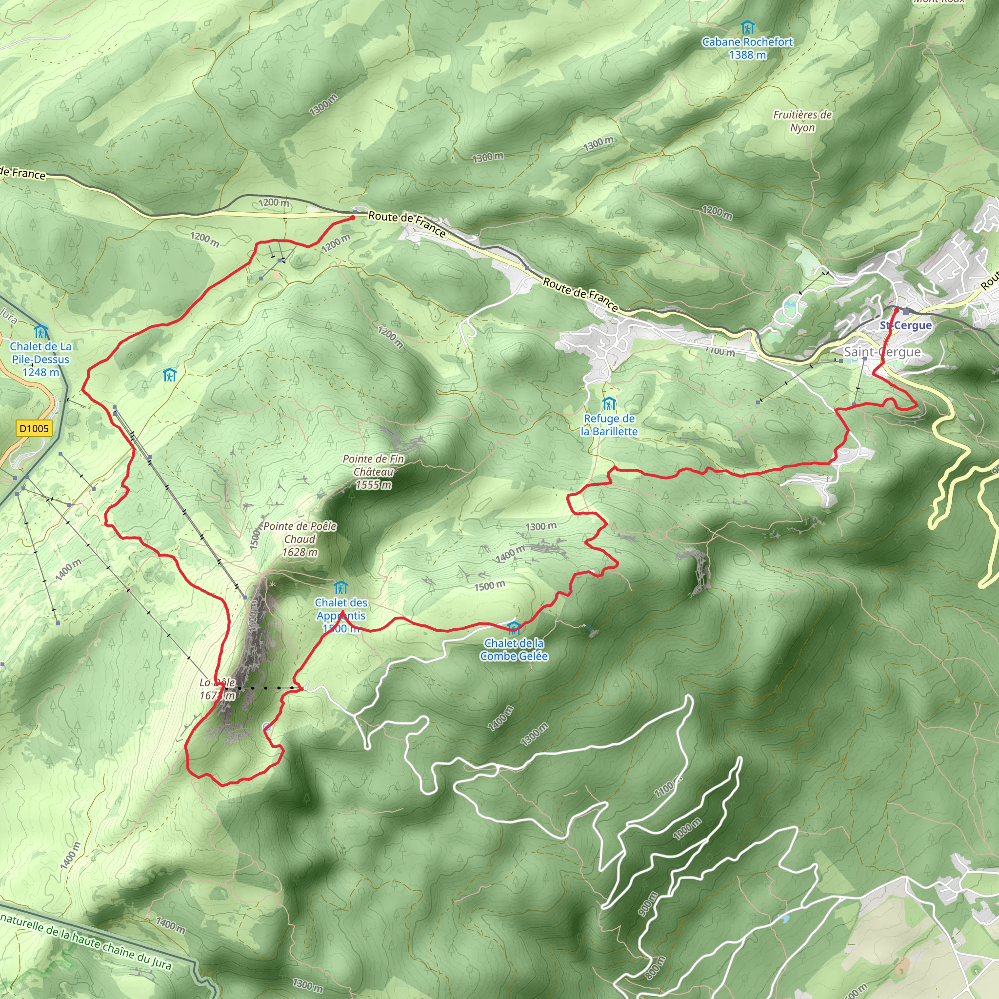 Jura Heights and Alpine Views mobile static map
