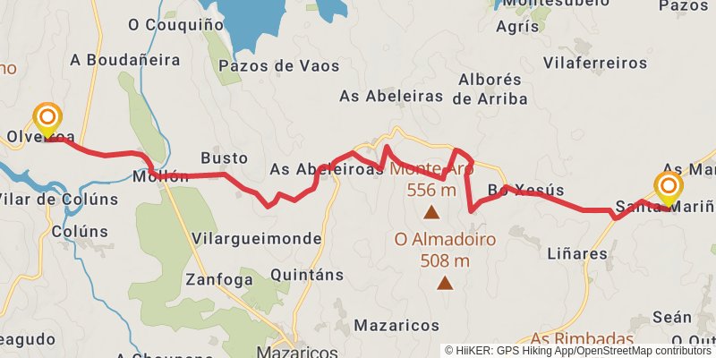 Camino del Norte stage 47 Map