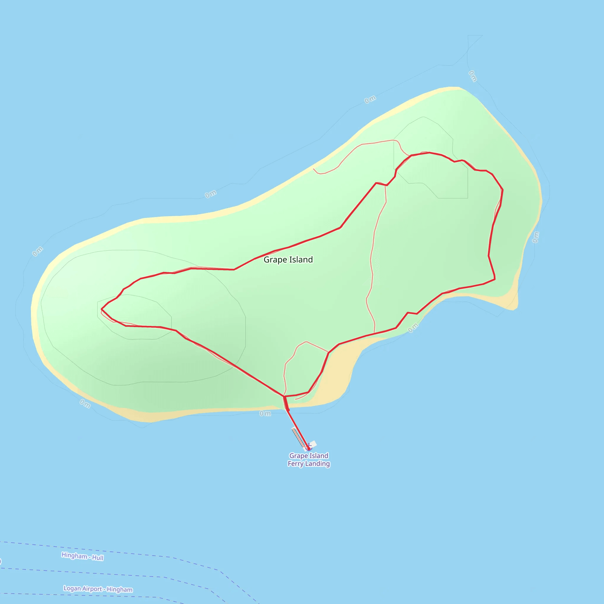 Grape Island Loop mobile static map