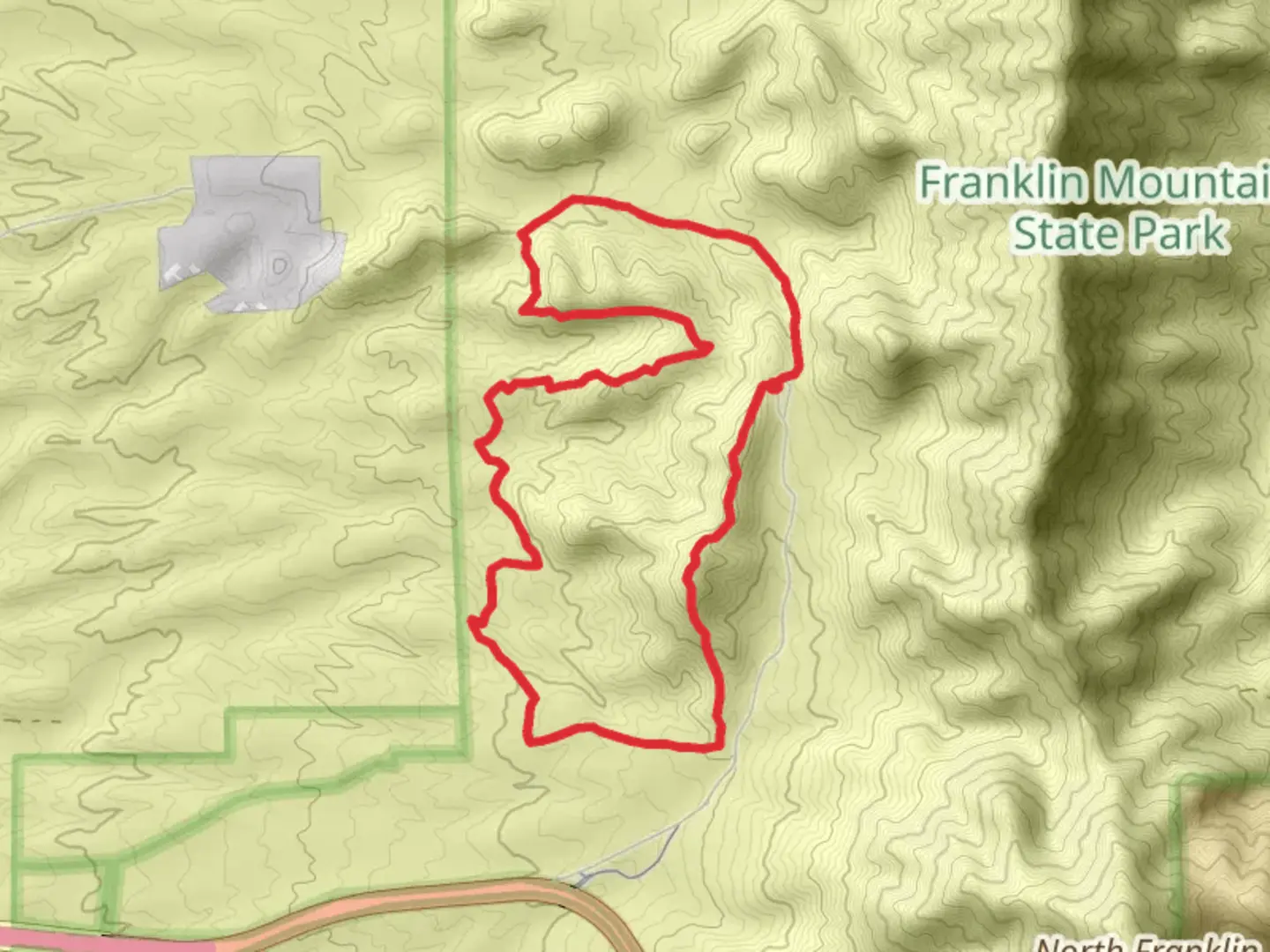 An image depicting the trail Lower Sunset and Upper Sunset Loop and its surrounding area.