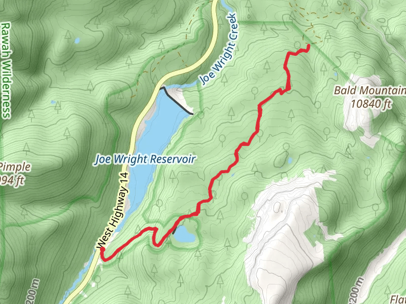 Meadows Trail from Joe Wright Reservoir