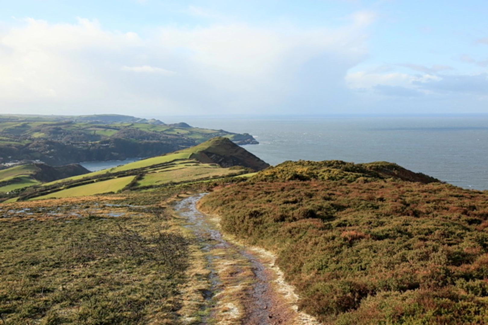 An image depicting the trail Combe Martin and Great Hangman Loop and its surrounding area.