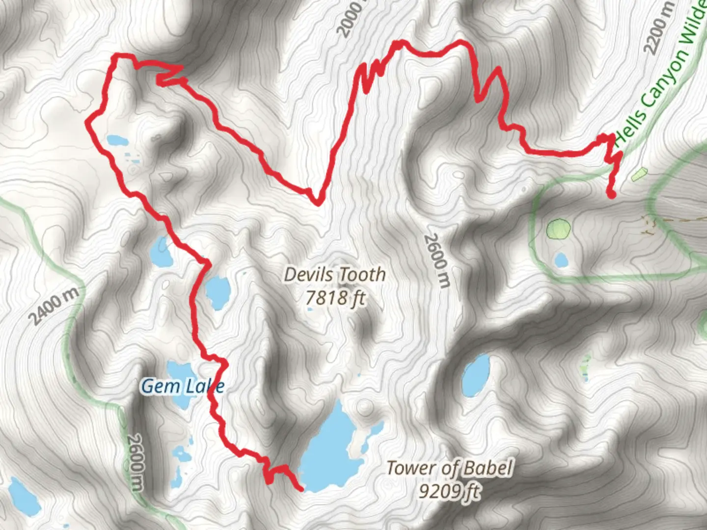 An image depicting the trail Sheep Lake via Seven Devils Trail and its surrounding area.