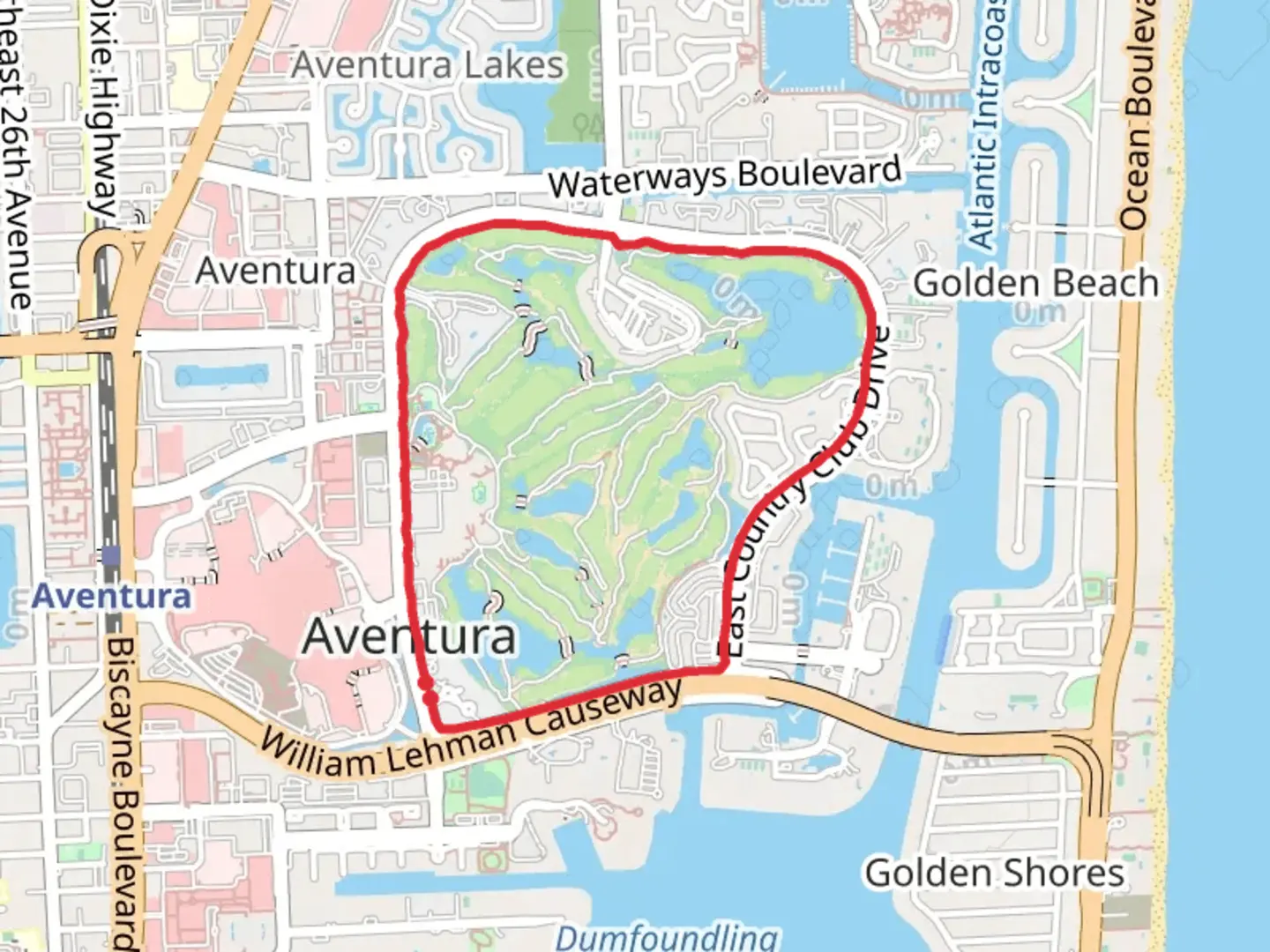 An image depicting the trail The Don Soffer Exercise Loop Trail and its surrounding area.