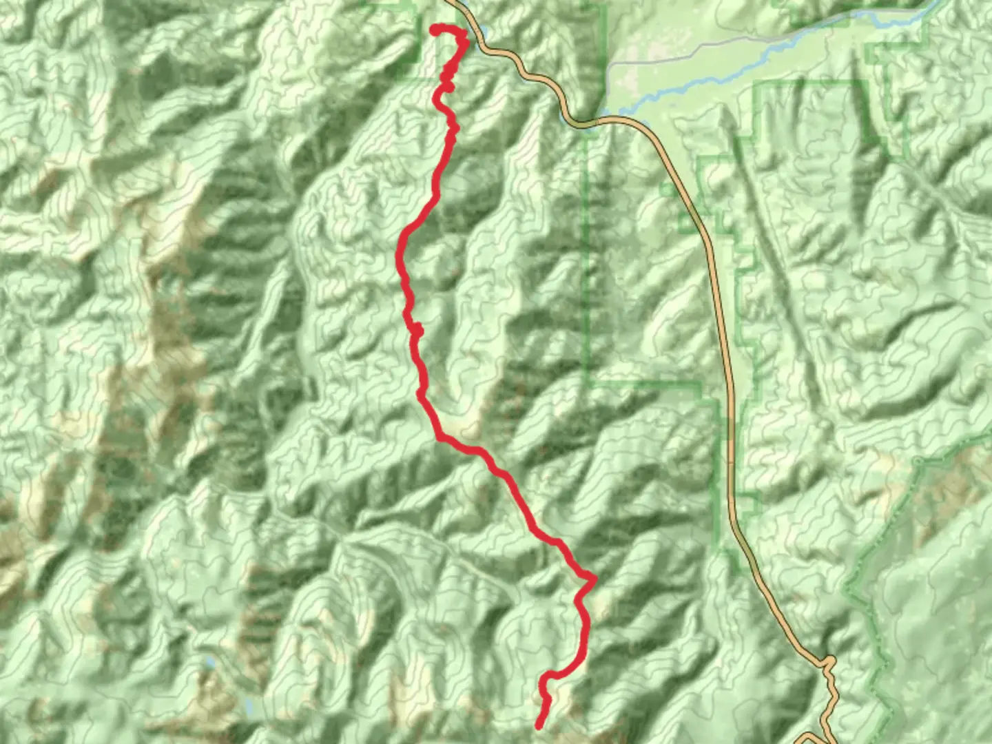 An image depicting the trail Warm Springs Ridge Trail and its surrounding area.