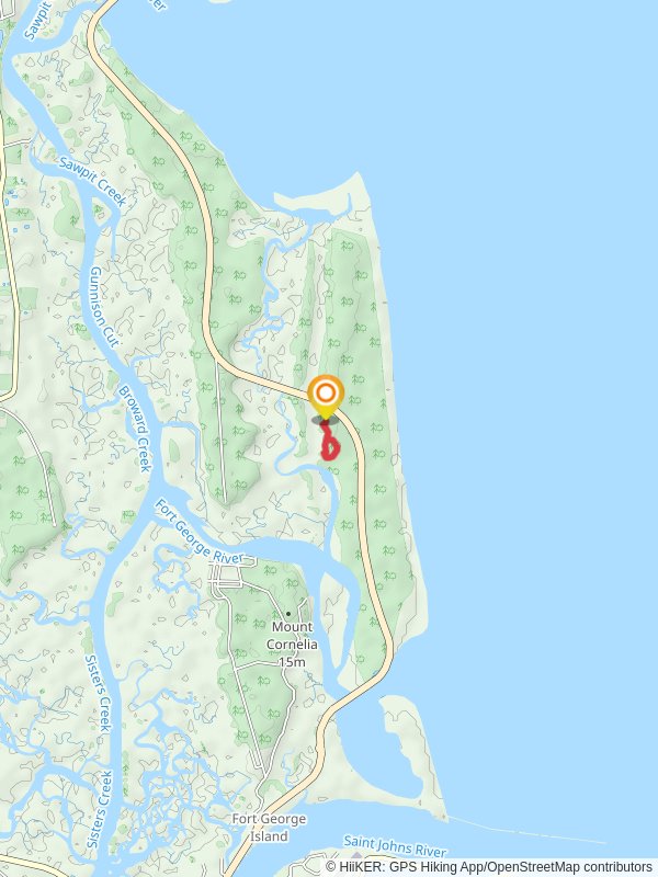 Little Talbot Island State Park Trail mobile static map
