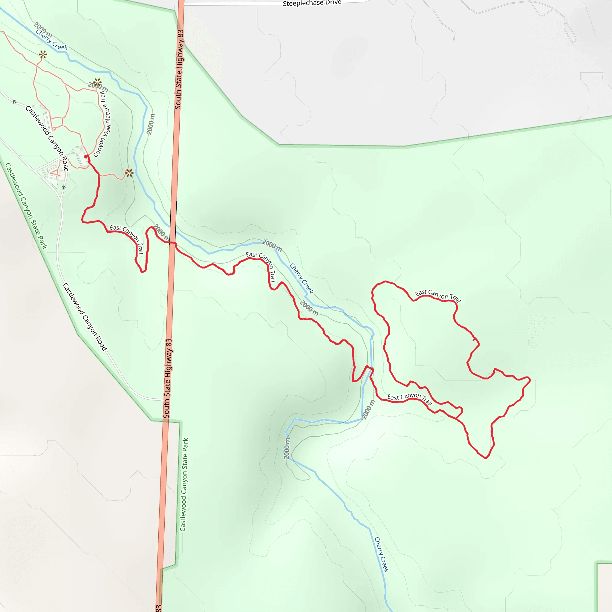 East Canyon Loop Trail mobile static map