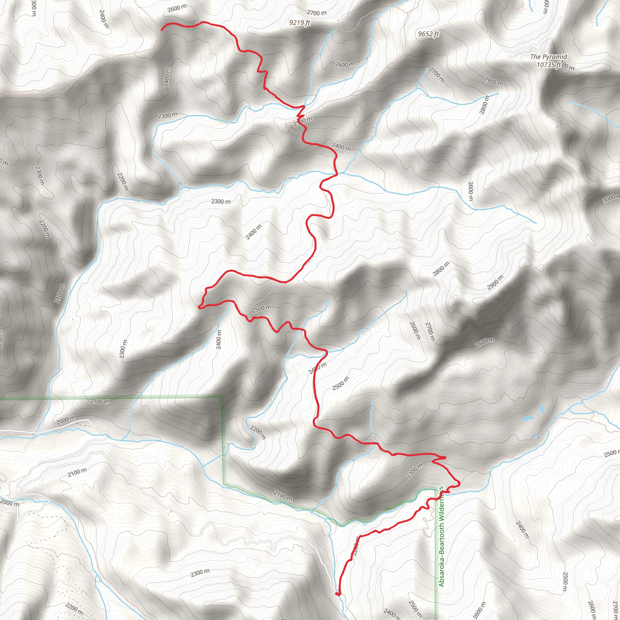 Moose Park Trail via Crow Mountain Trail mobile static map