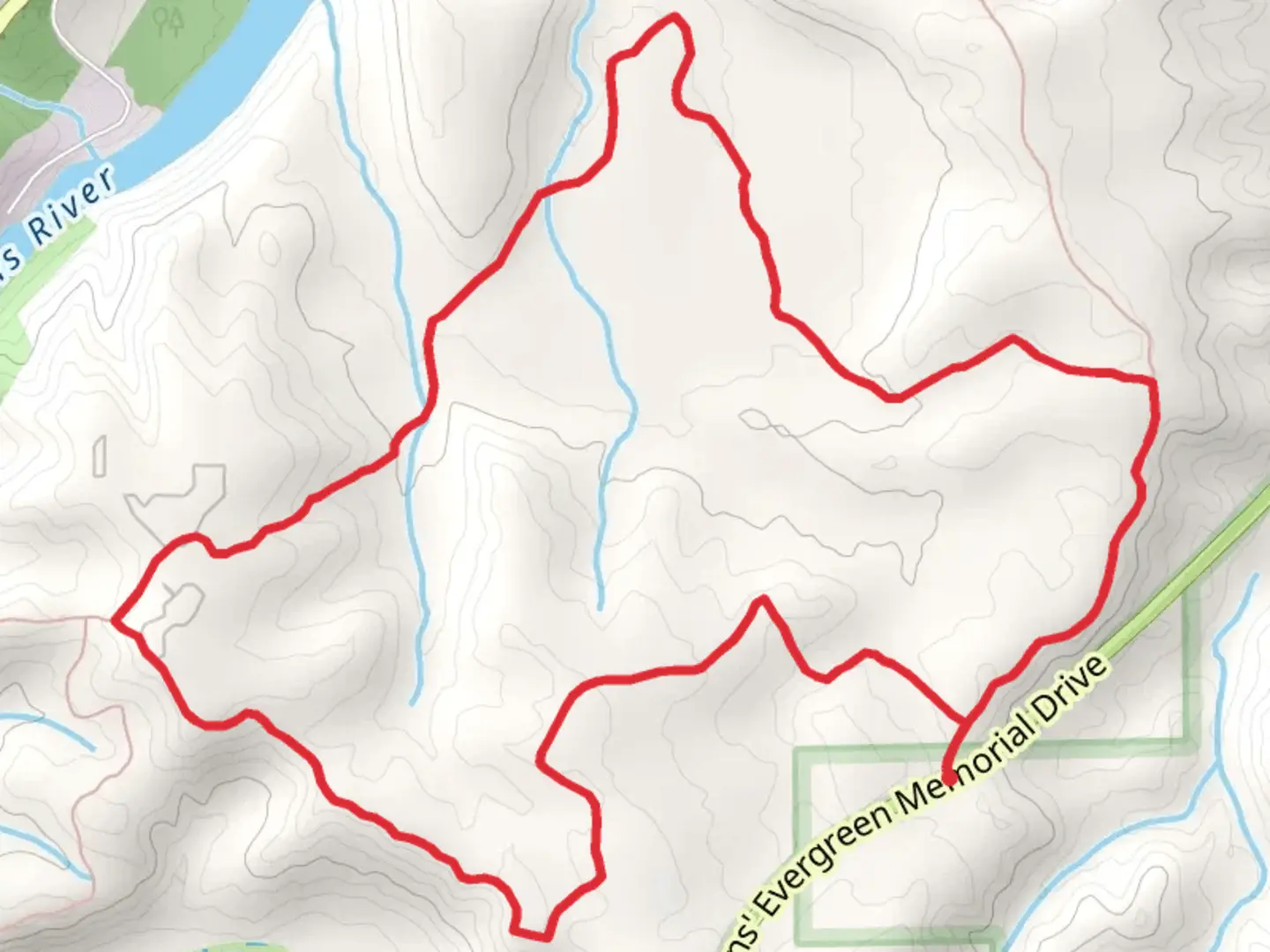 An image depicting the trail Spruce Loop Trail and its surrounding area.
