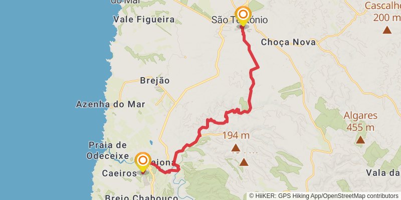 Rota Vincentina stage 6 Map