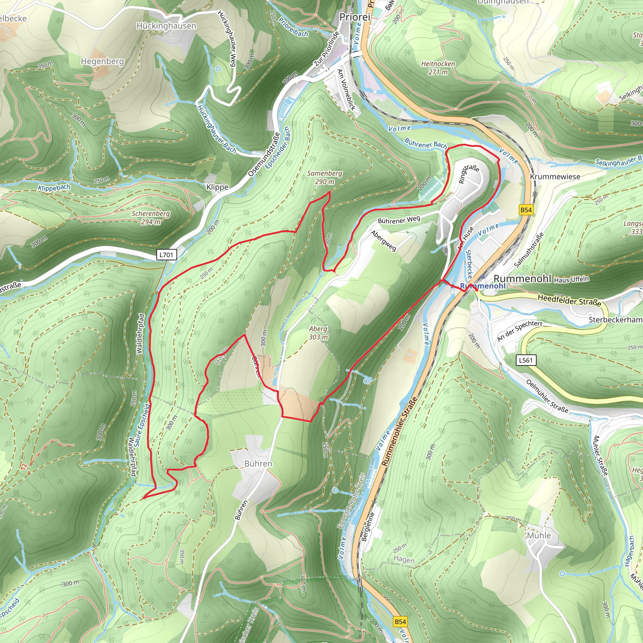 Reckhammerweg Loop mobile static map