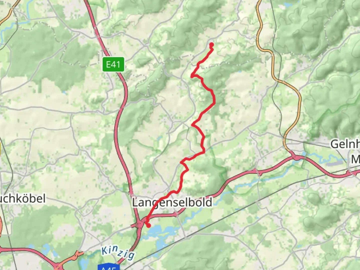 An image depicting the trail Langenselbold to Diebach am Haag Walk and its surrounding area.