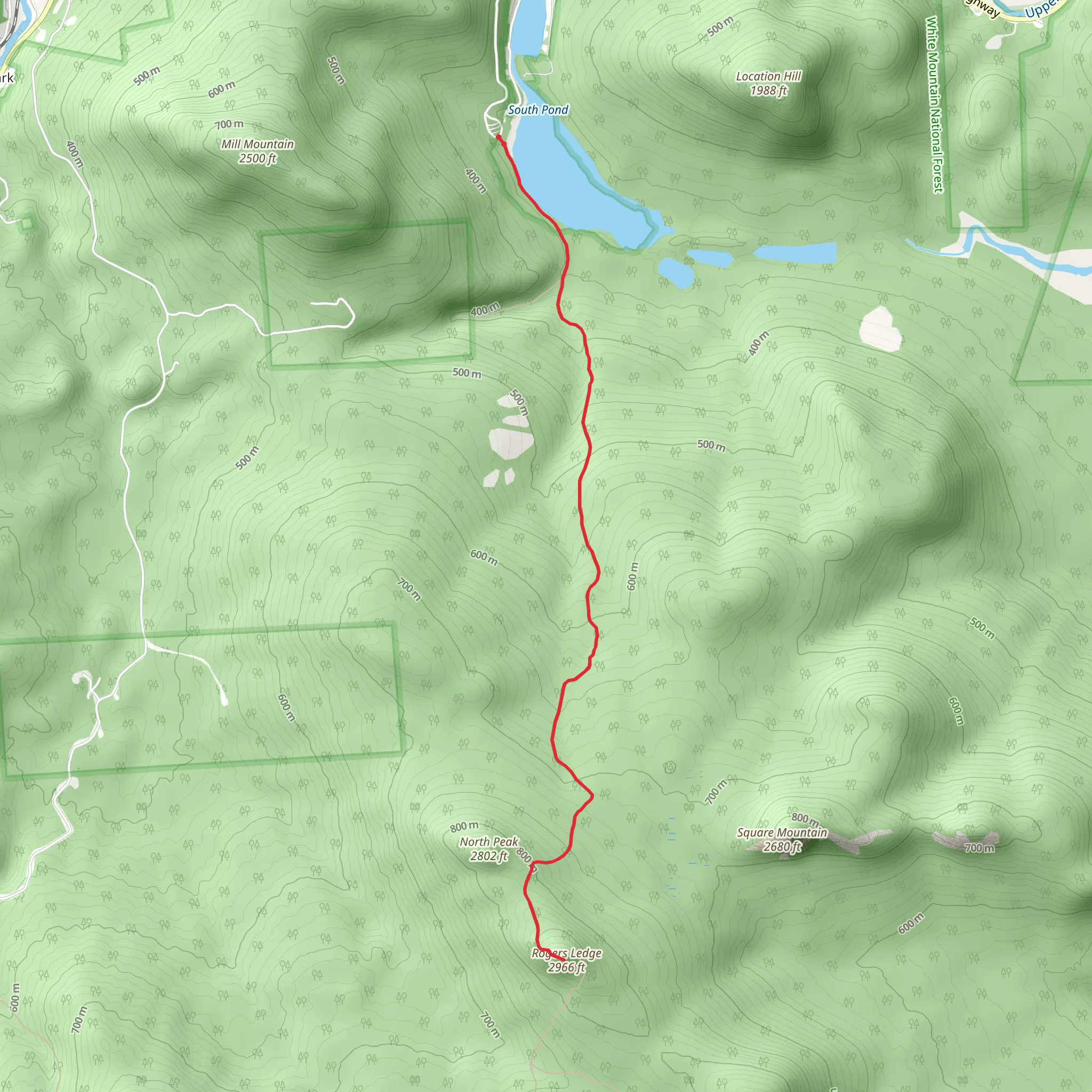 Rogers Ledge via Cohos Trail mobile static map