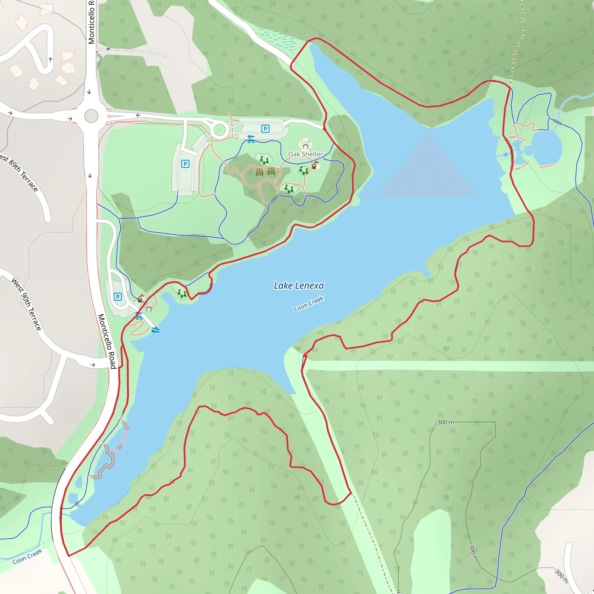 Lake Lenexa Loop mobile static map