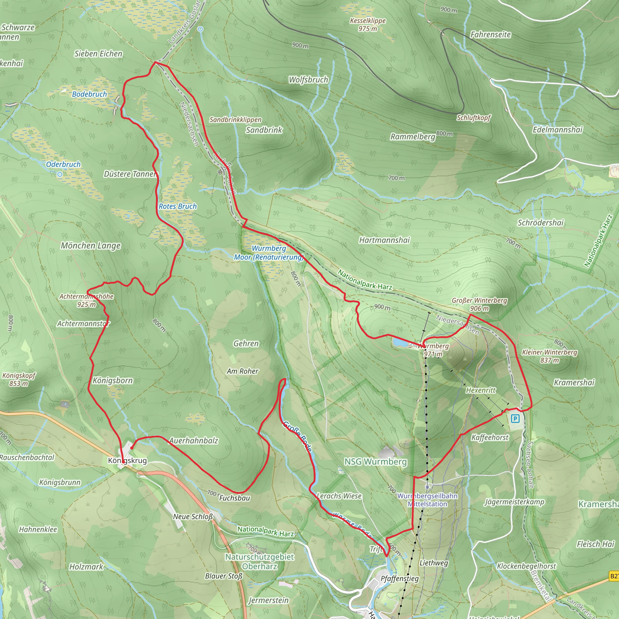 Konigskrug and Wurmberg Loop mobile static map