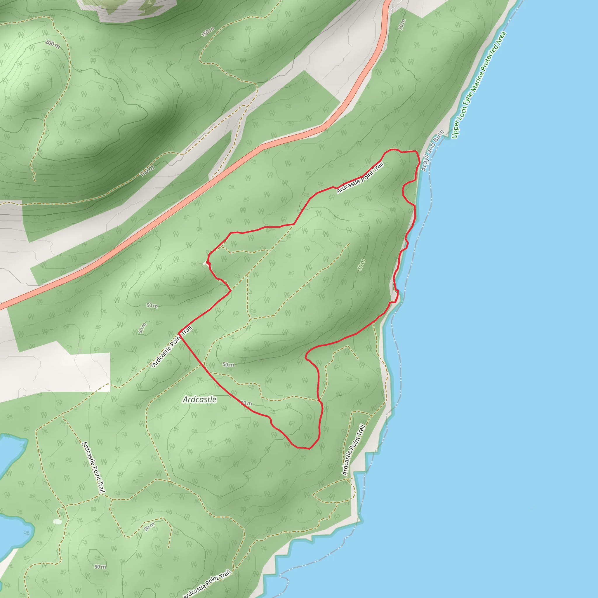 Hazel Burn Trail mobile static map