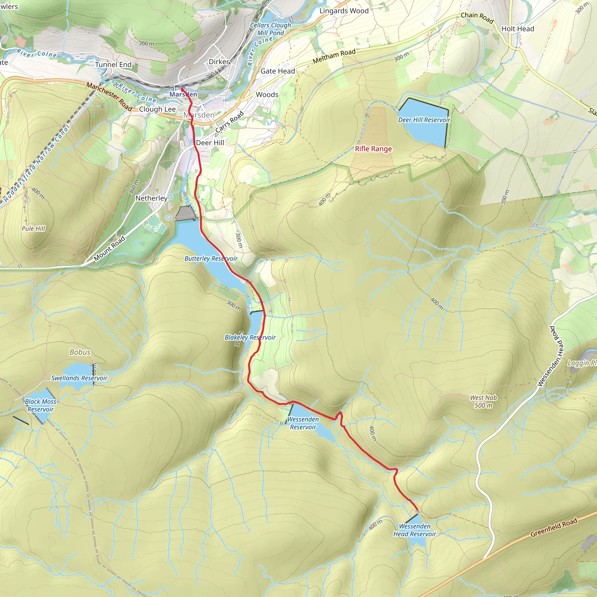 Wessenden Valley Walk mobile static map