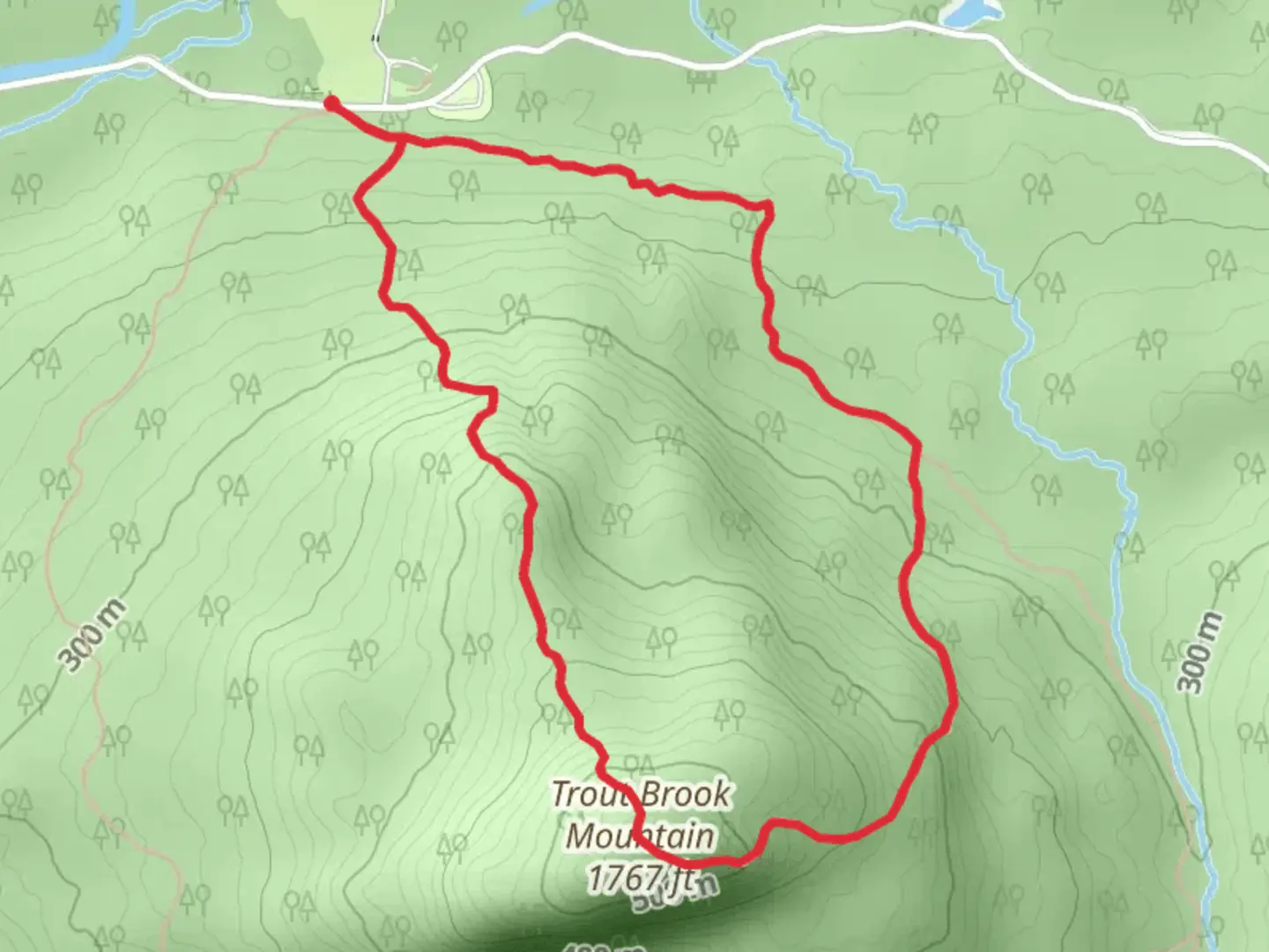 An image depicting the trail Trout Brook Mountain Trail Loop and its surrounding area.