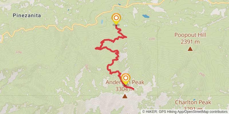 Anderson Flat via Forsee Creek Trail stage 2 Map